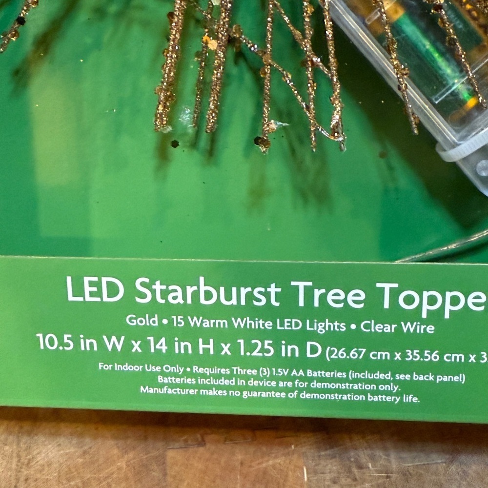 Shatterproof Ornament Set and LED Starburst Tree Topper Gold & Silver Christmas - Picture 8 of 16